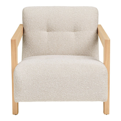 Caracas lounge chair - lounge chair with armrests, oak, beige HN1321