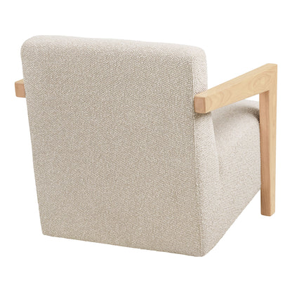 Caracas lounge chair - lounge chair with armrests, oak, beige HN1321