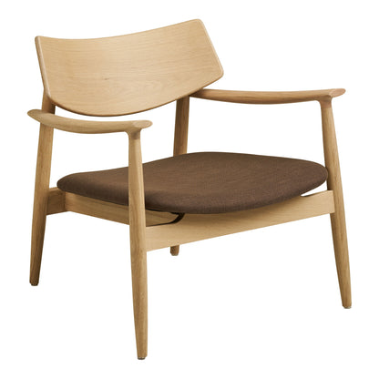 Olvera set - lounge chair and footstool, nature/brown HN1084