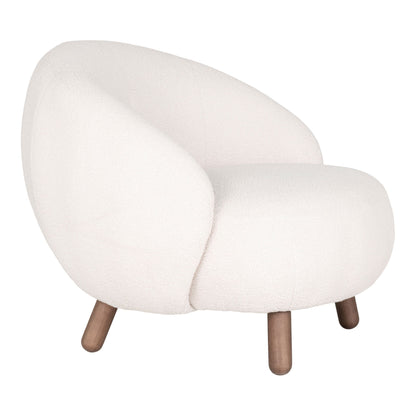 Savona set - lounge chair and puff, white HN1094