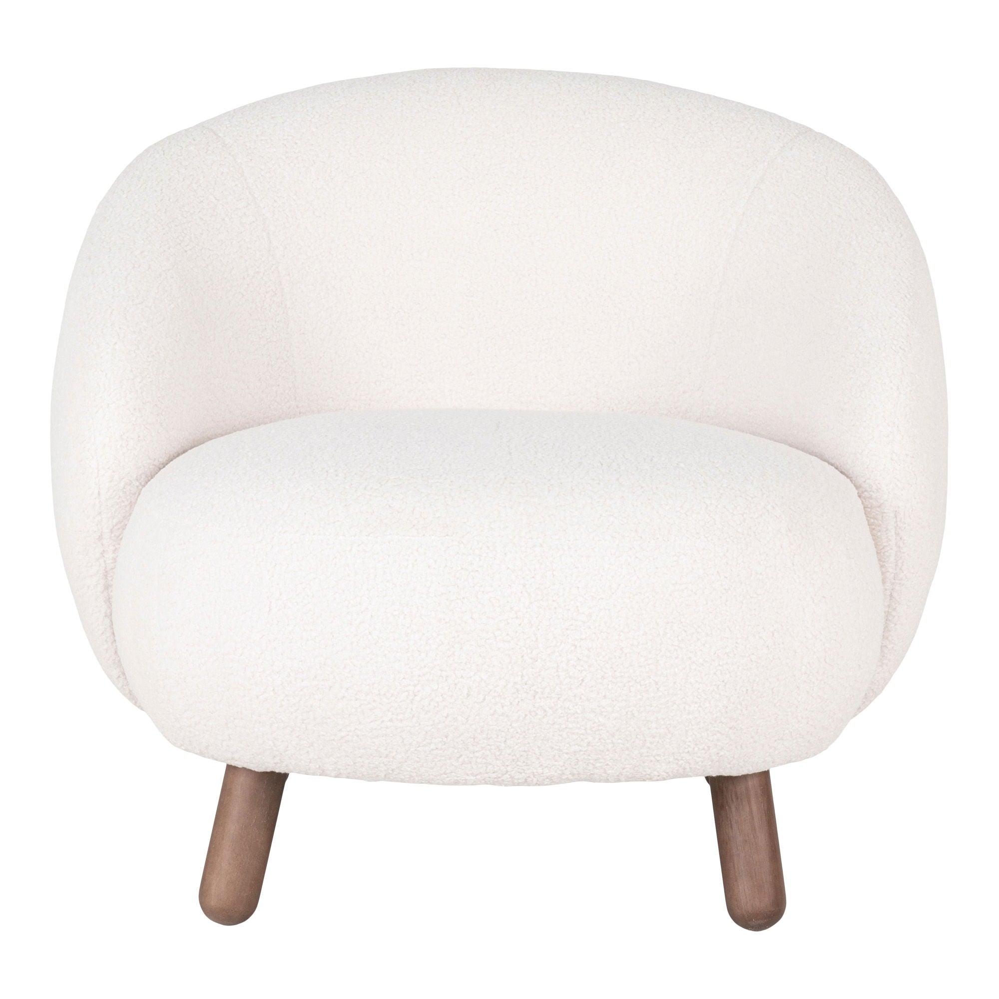 Savona set - lounge chair and puff, white HN1094