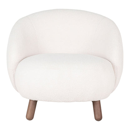 Savona set - lounge chair and puff, white HN1094