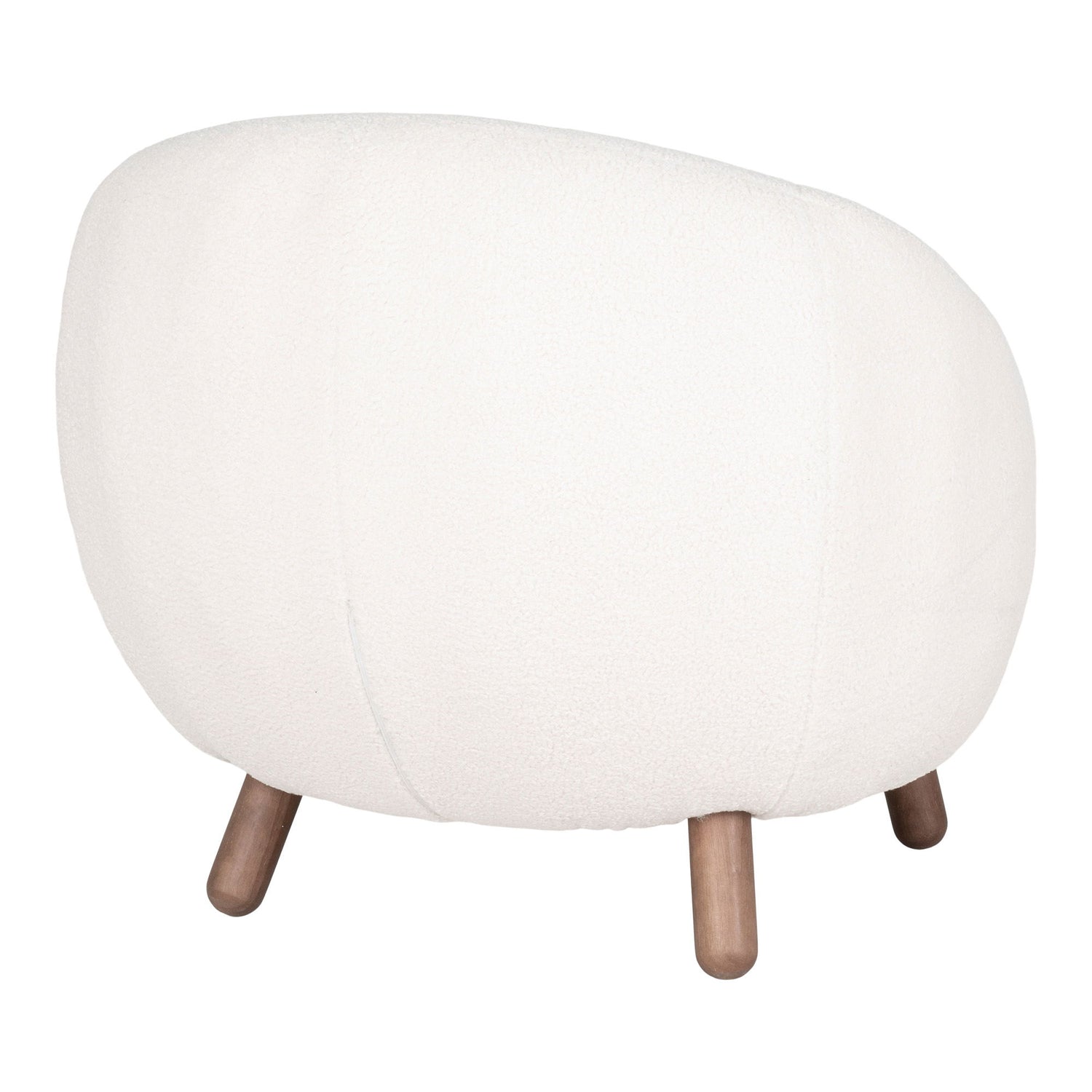 Savona set - lounge chair and puff, white HN1094