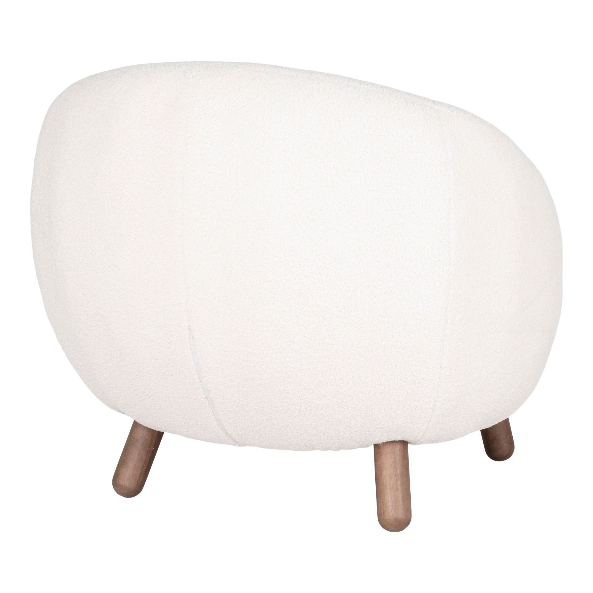 Savona set - lounge chair and puff, white HN1094