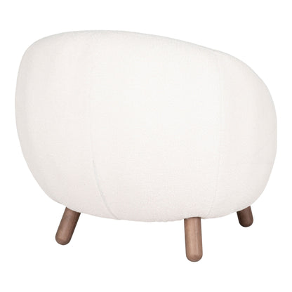 Savona set - lounge chair and puff, white HN1094