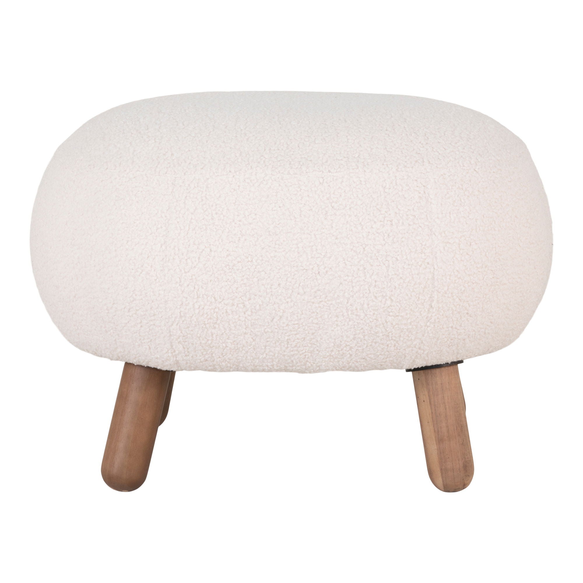 Savona set - lounge chair and puff, white HN1094