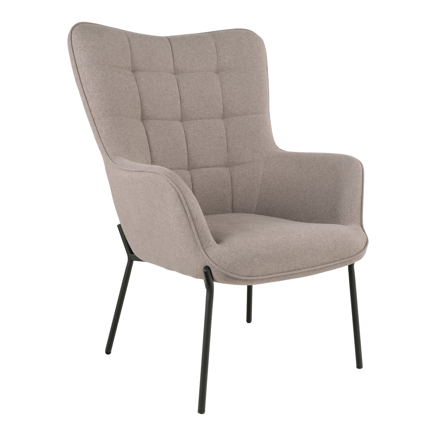 Glasgow set - Lounge chair and footstool, stone HN1231