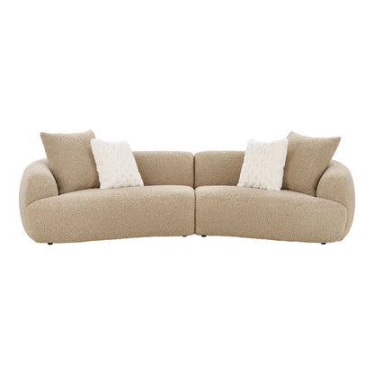 Dali Sofa - Sofa with 4 cushions, light brown