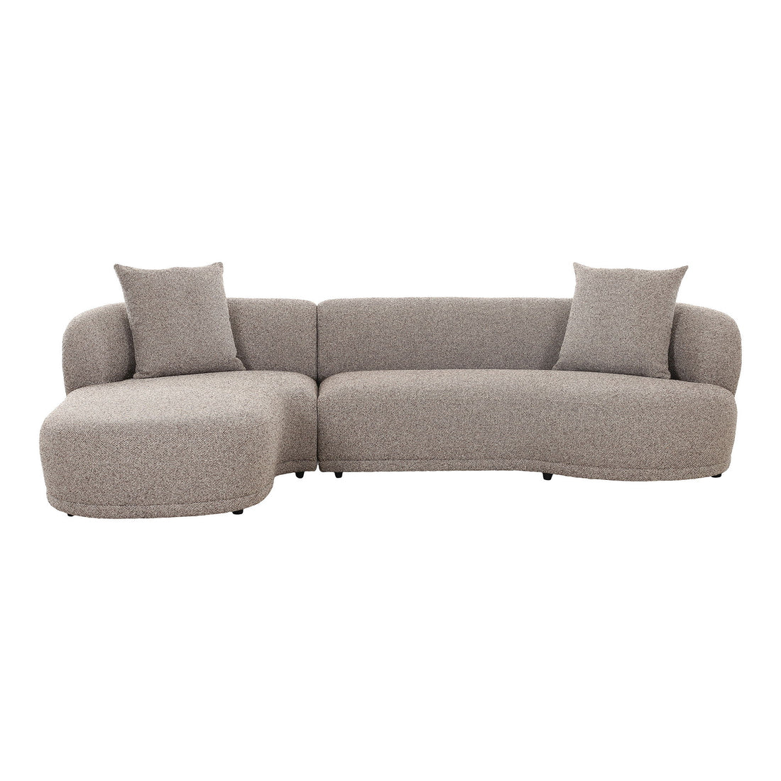 Sofa with 2 pillows, left -wing, brown, HN1299