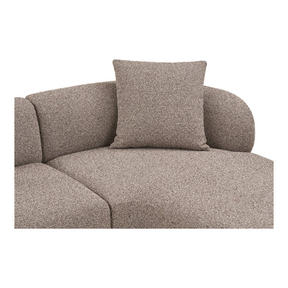 Kingston Lounge Sofa with 2 cushions, right-facing, brown