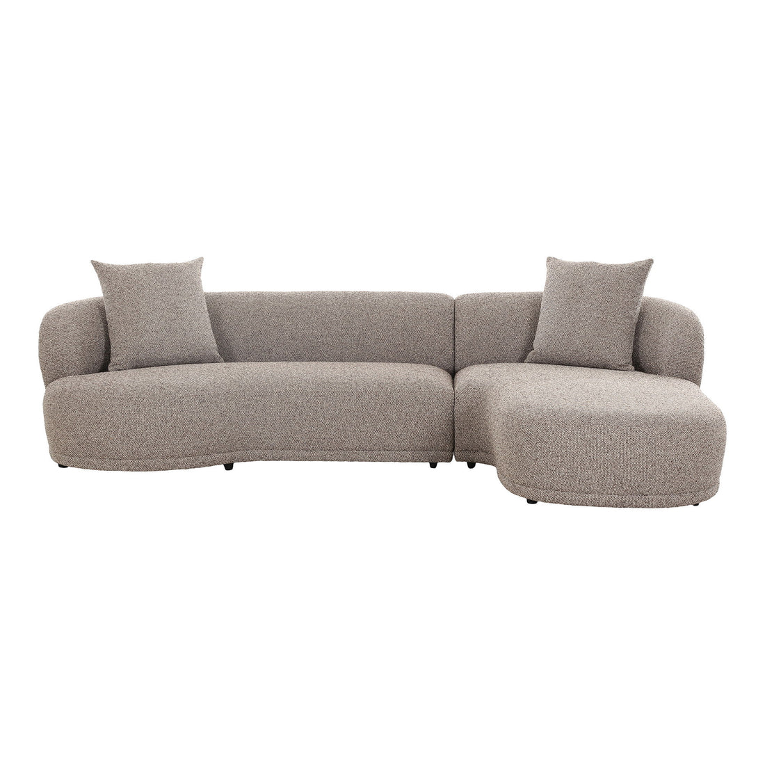 Sofa with 2 pillows, right -wing, brown, HN1299
