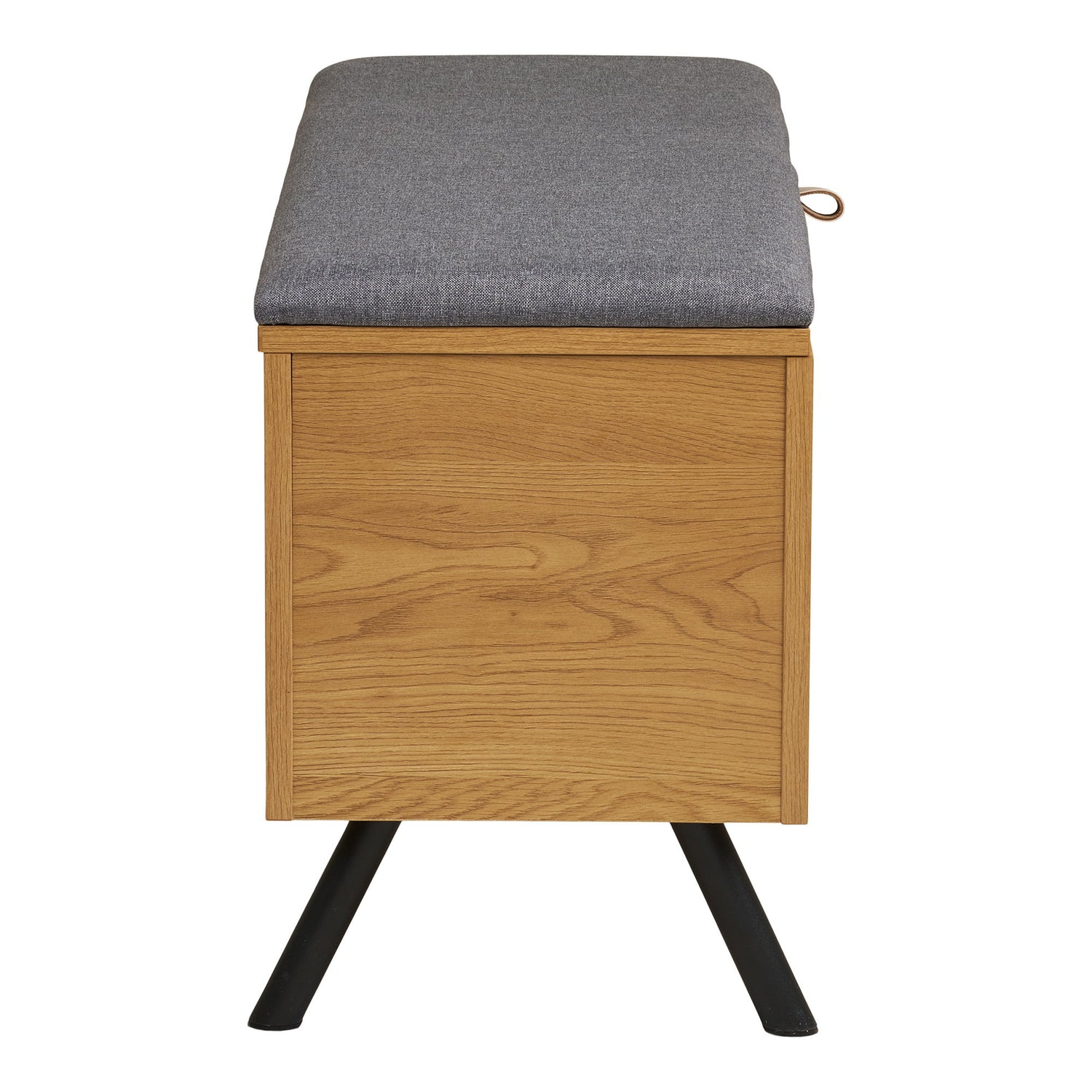 Barco bench with storage - bench with storage, oak look 92x33x48 cm