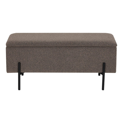 Watford bench - bench with storage, bouclé, brown 95x36.5x43 cm, HN1061