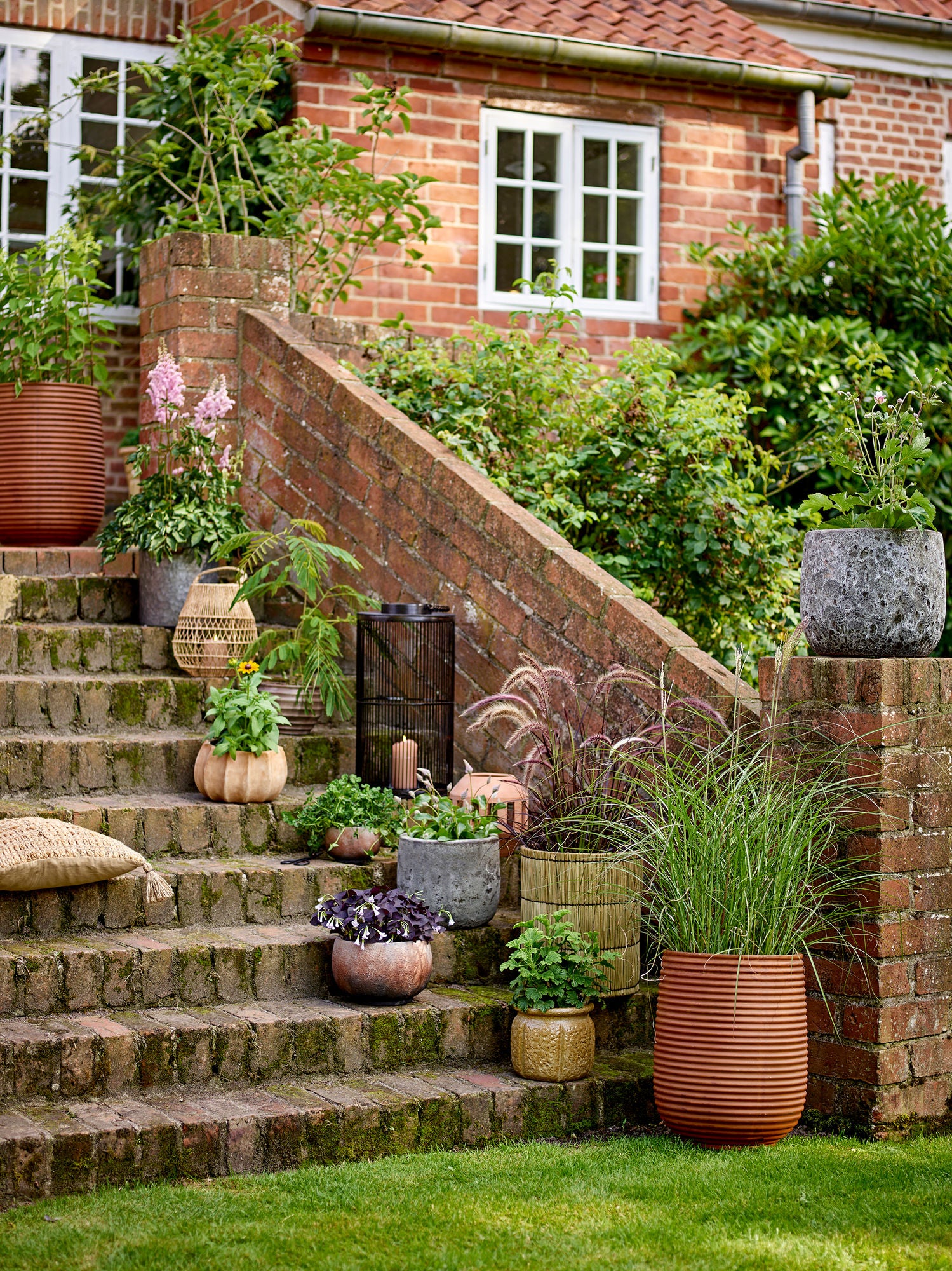 Bloomingville Marko Herbal Potted Hjules, Gray, Terracotta