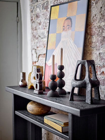 Bloomingville Sanah candlestick, black, cast iron
