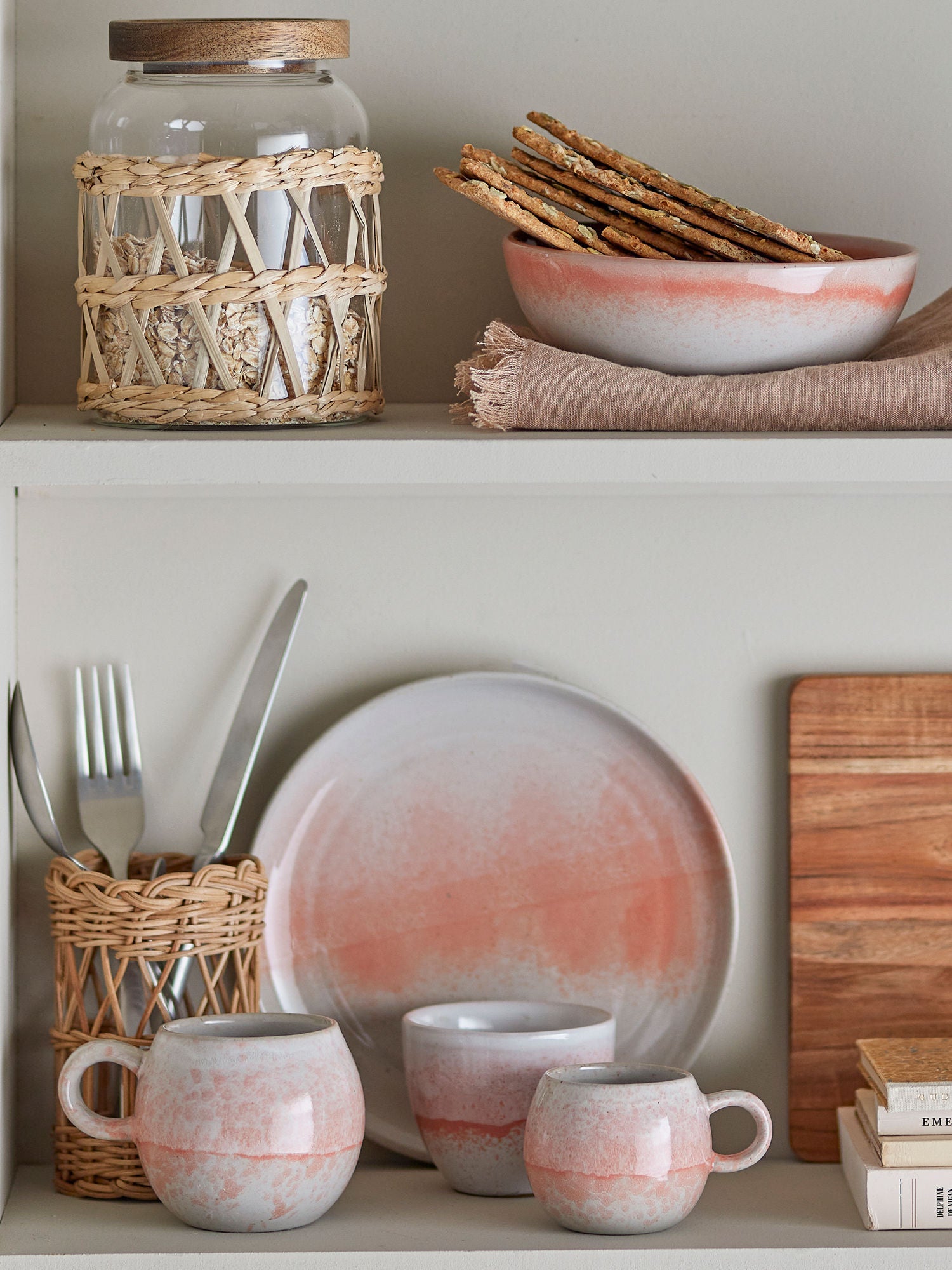 Bloomingville Paula breakfast set, orange, stoneware