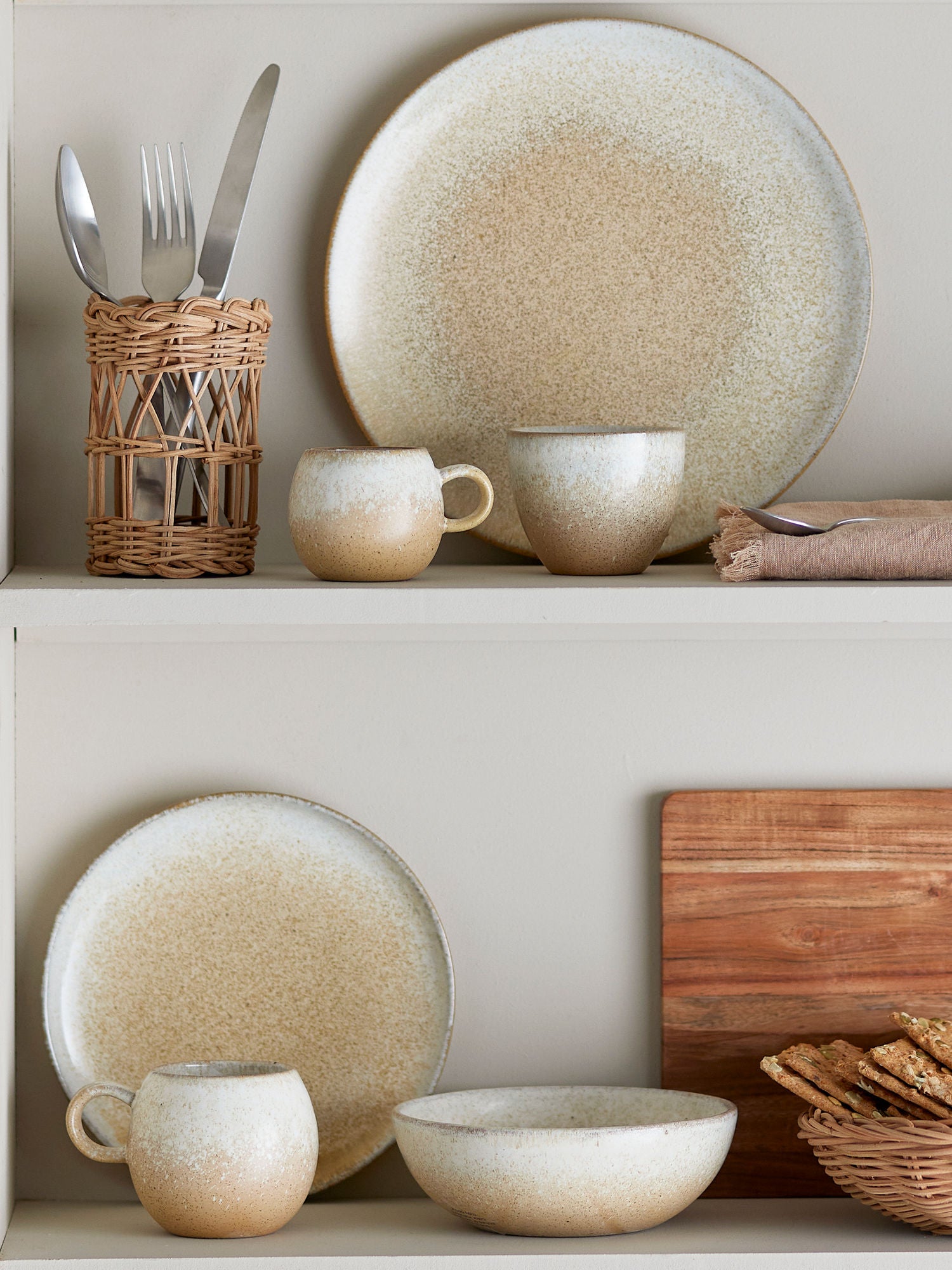 Bloomingville Paula breakfast set, nature, stoneware