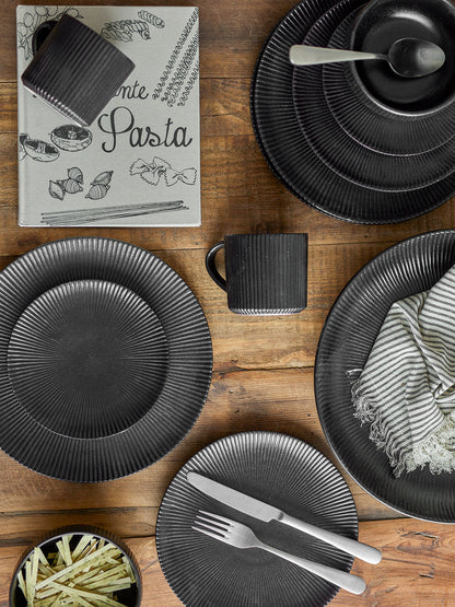 Bloomingville Neri table service set, black, stoneware