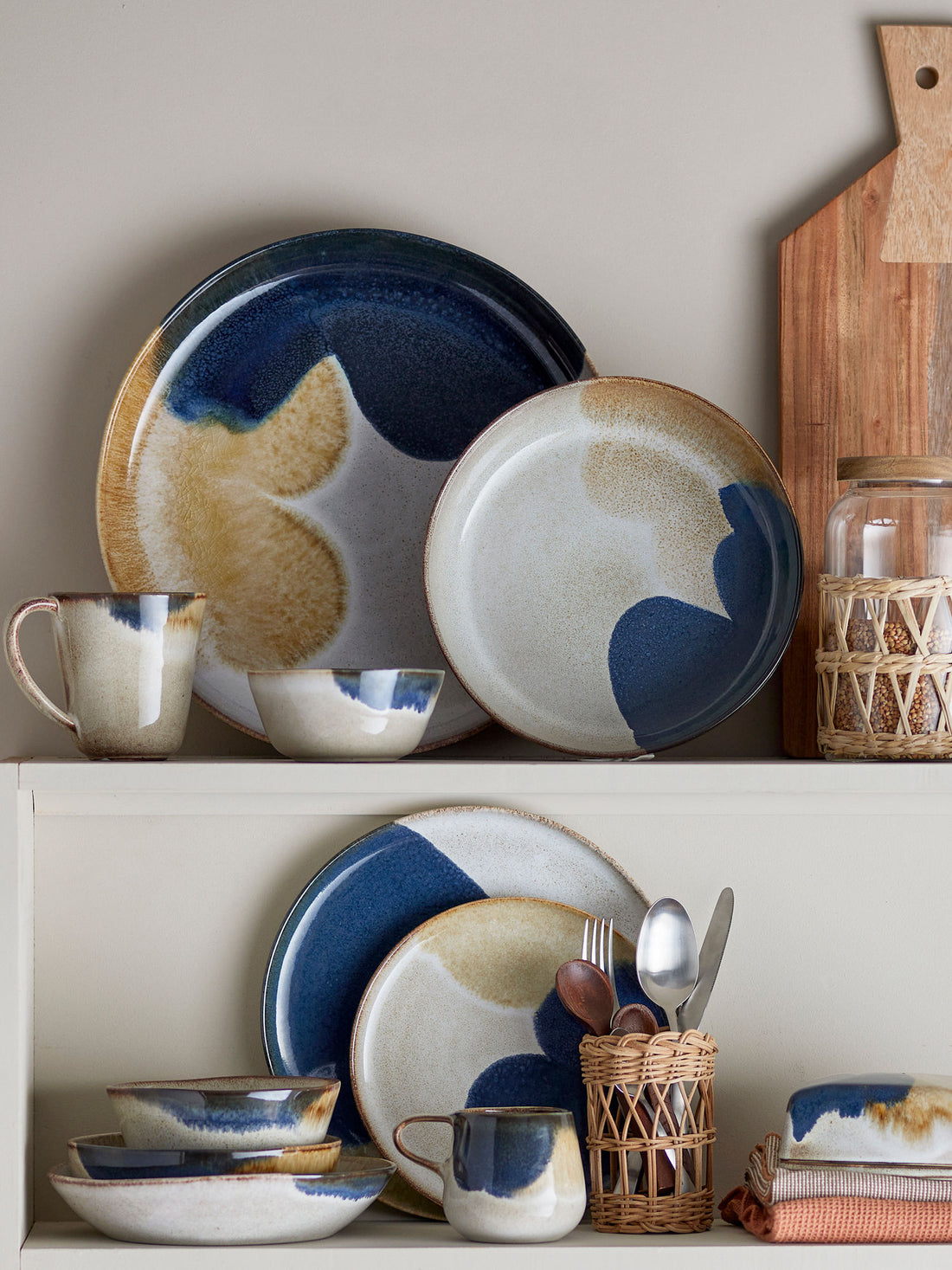 Bloomingville Jules Table Service set, gray, stoneware