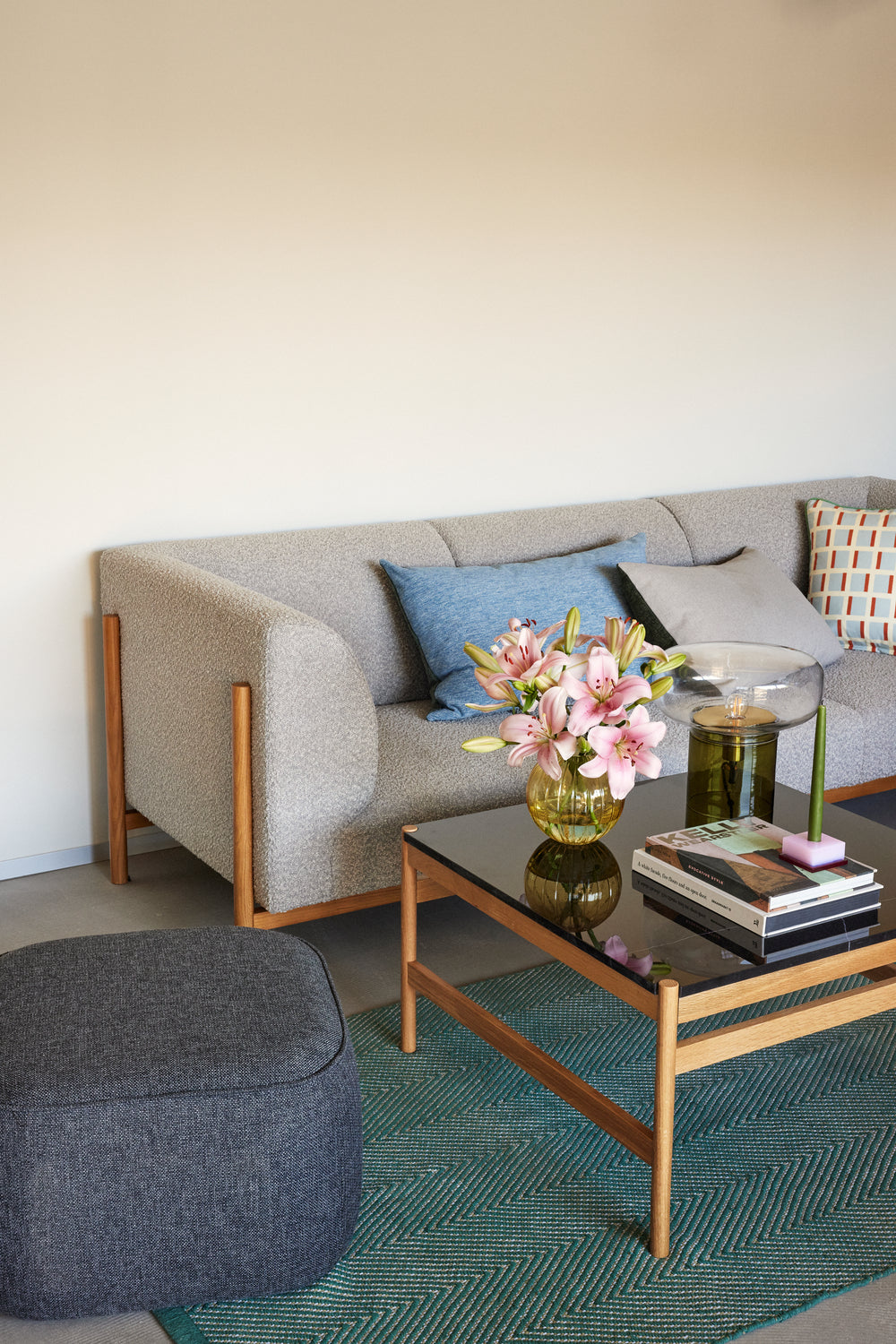 Raw Coffee Table Black/Natural - 80x80xh45cm