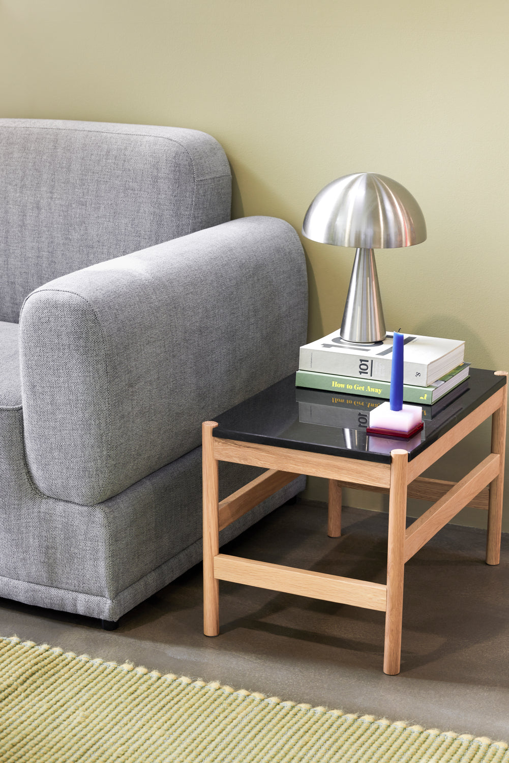 Raw Side Table Black/Natural - 60x40xh42cm