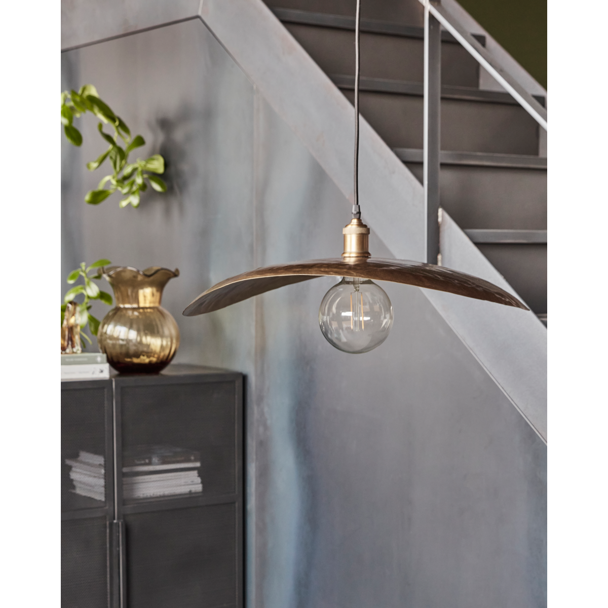 Lampshade, hdhatt, antique brass