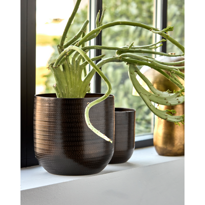 Herbal pot, hdiren, antique brown