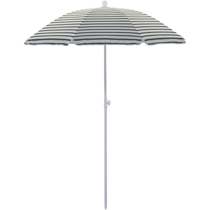 Beach/garden parasol, hdoktogon, green; white