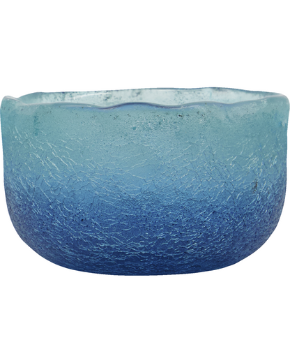 Tealight holder, HDCrackle, Blue