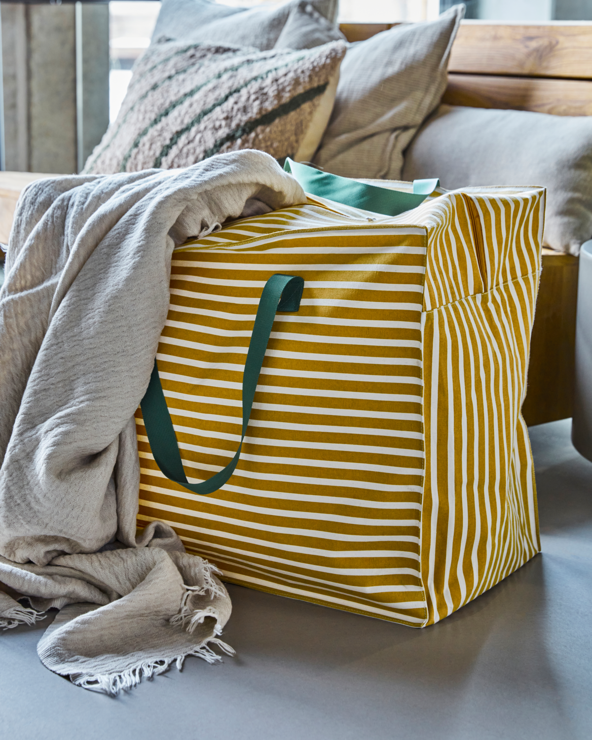 Bag/Storage, HDRaia, Off-white; Mustard yellow