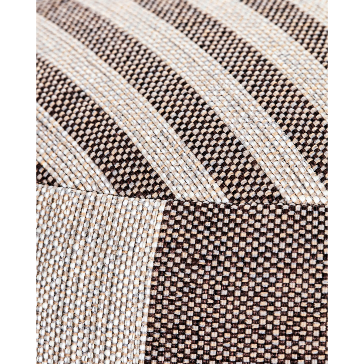 Puff, hdalfo, brown; white