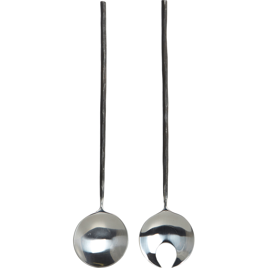 Salad set, hdstyle, black; silver