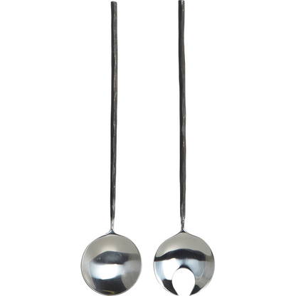 Salad set, hdstyle, black; silver