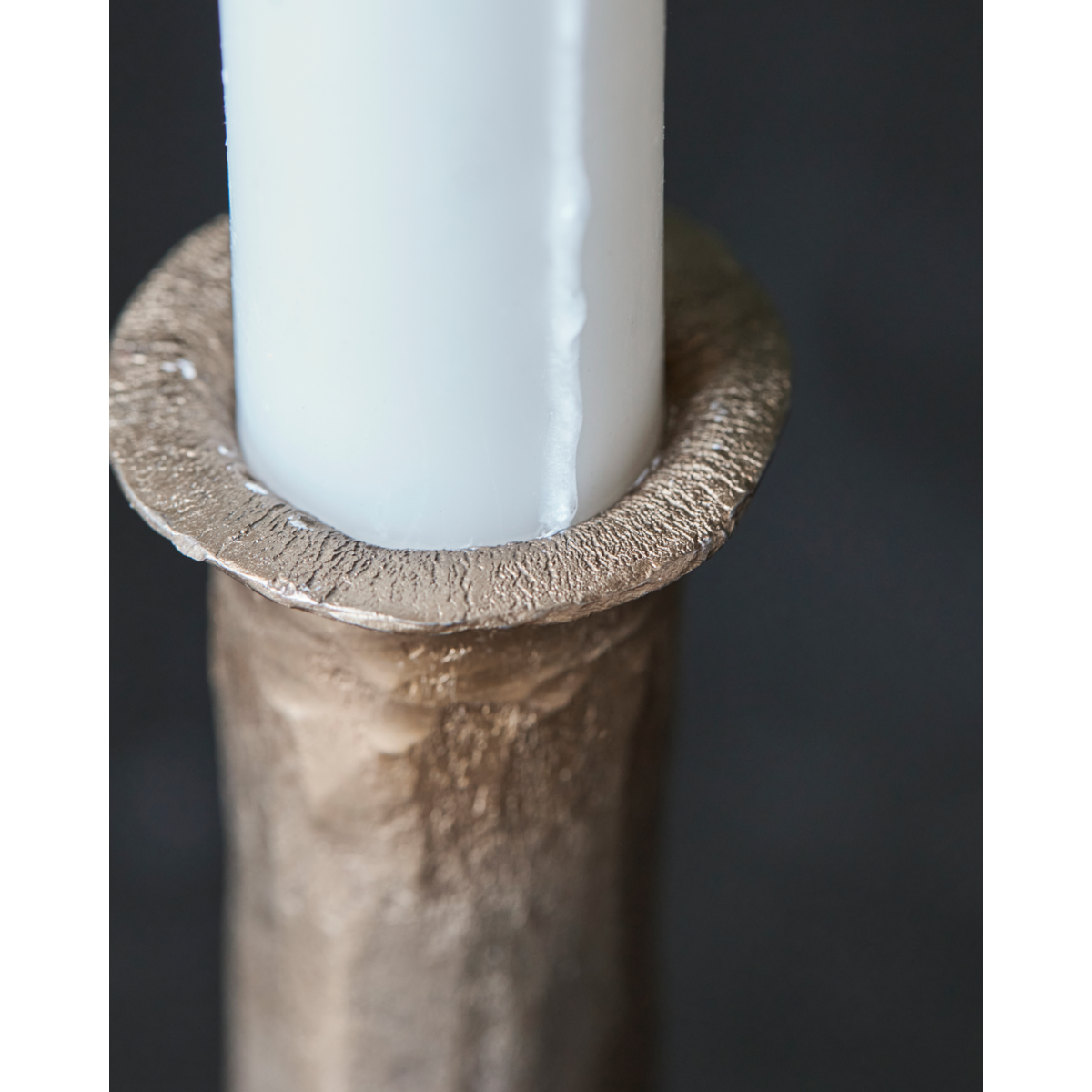 Candlestick, hdticca, antique gold