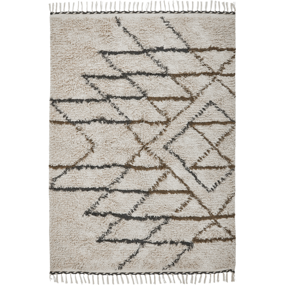 Blanket, hdindi, raw white; mustard yellow