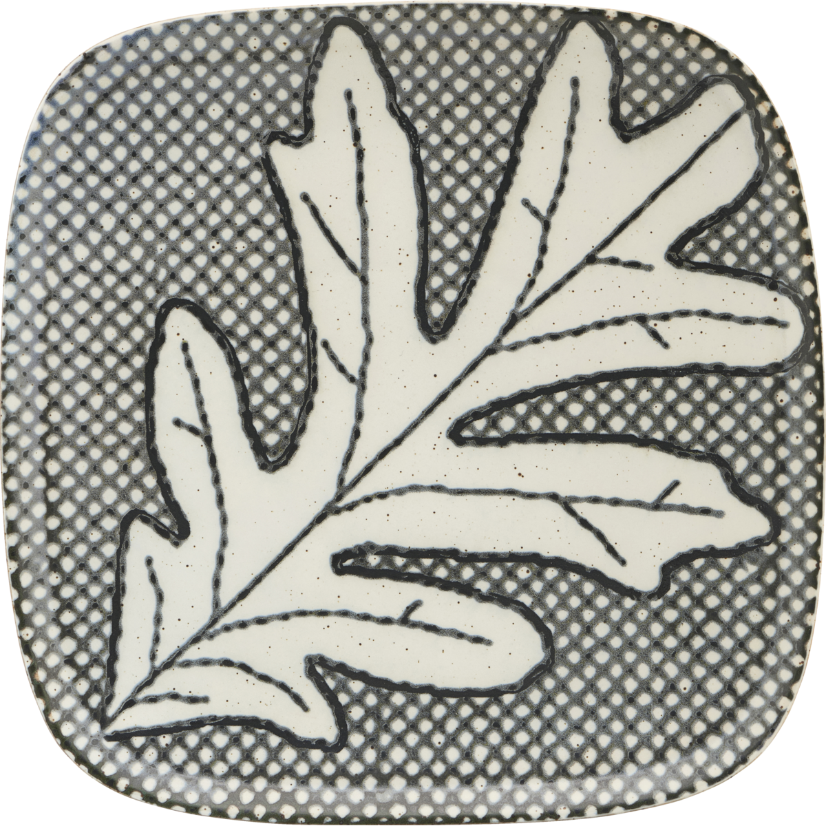 Plate, hdoak, gray; blue