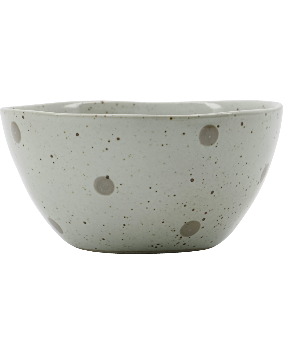 Bowl, HDDots, White; Green