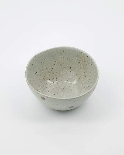 Bowl, HDDots, White; Green