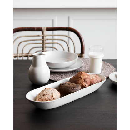 Serving dish, hdpion, gray; white