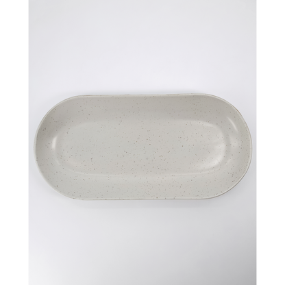 Serving dish, hdpion, gray; white