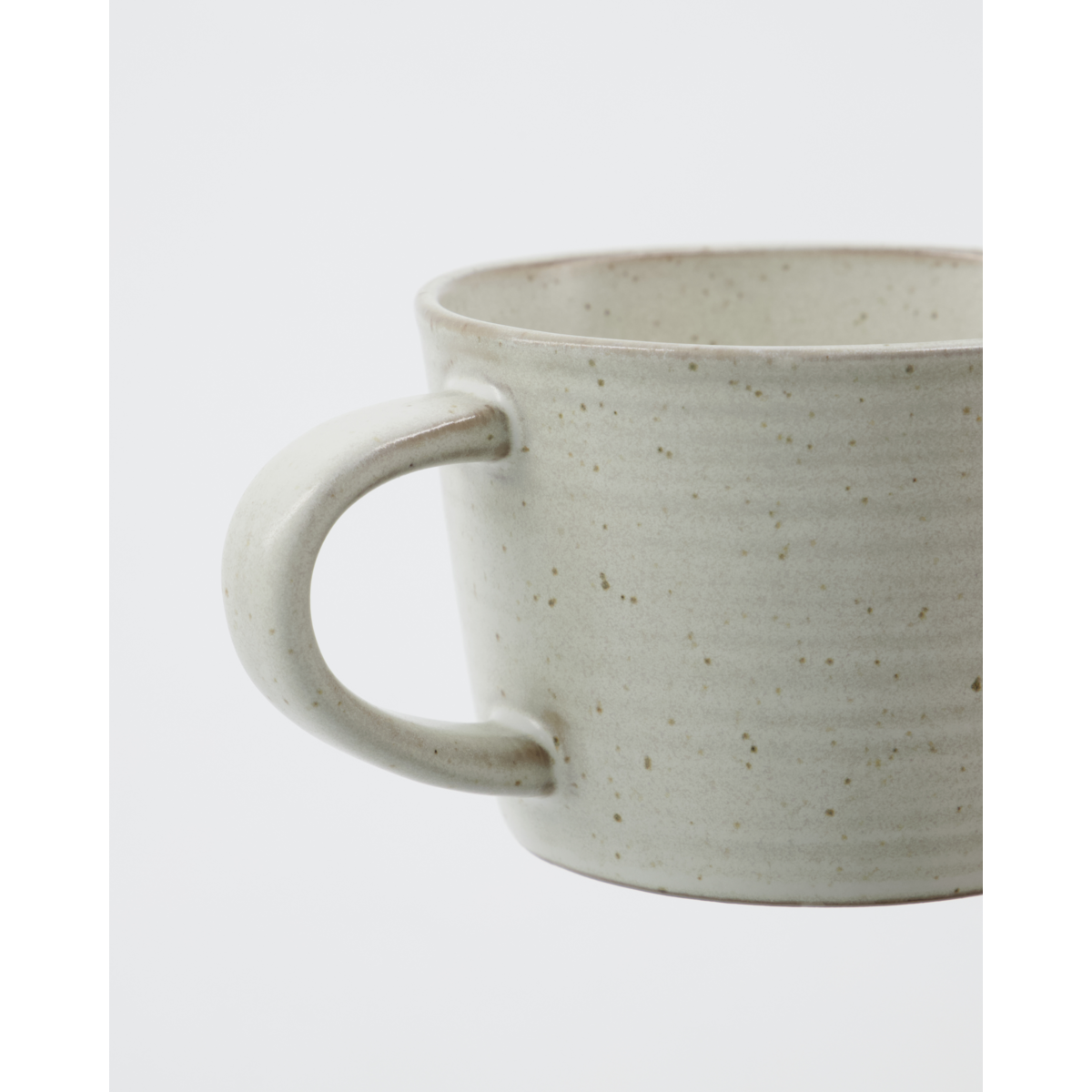 Cup with saucer, hdpion, gray; white