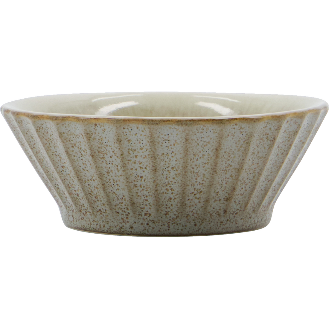 Bowl, hdpleat, gray; brown