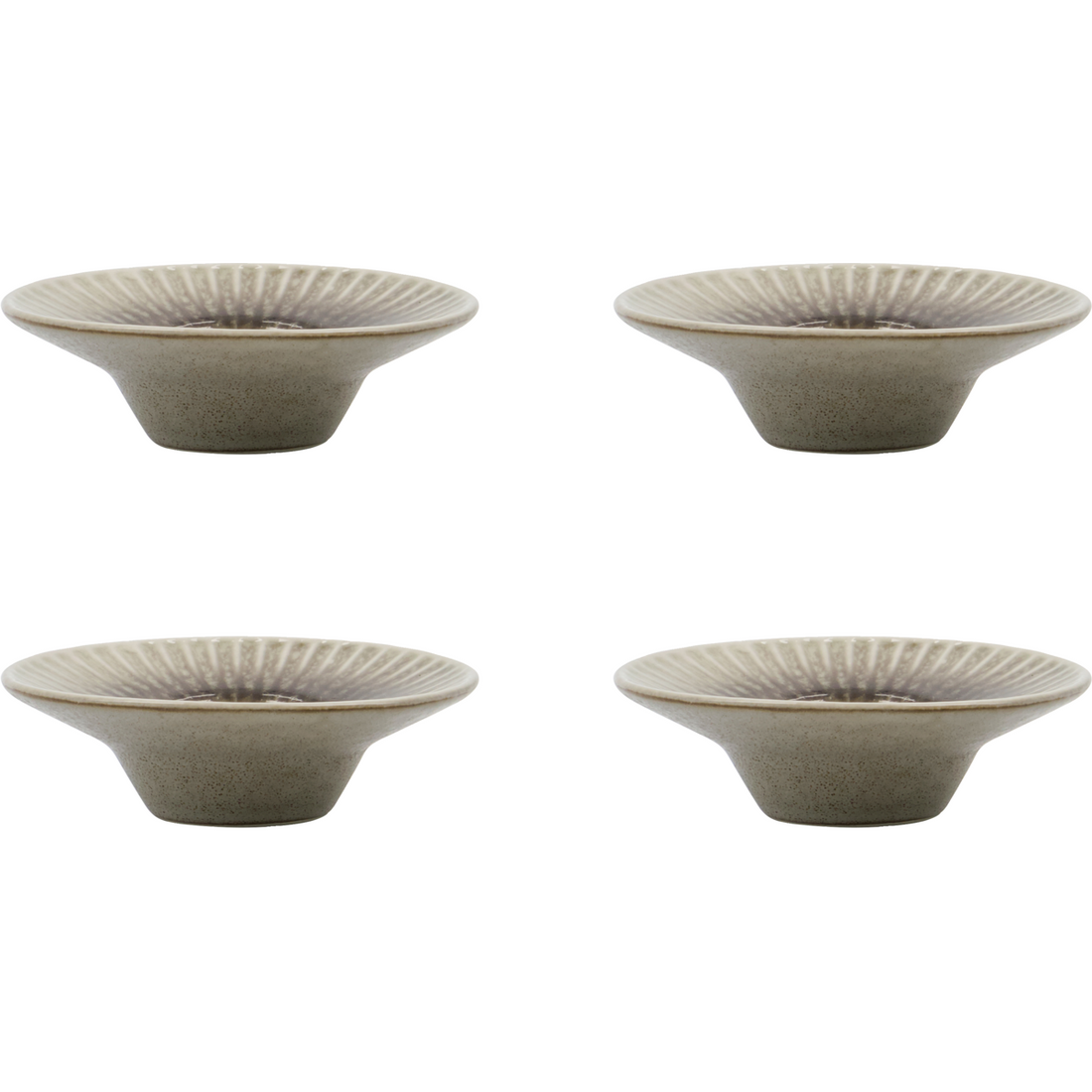 Egg cup, hdpleat, gray; brown