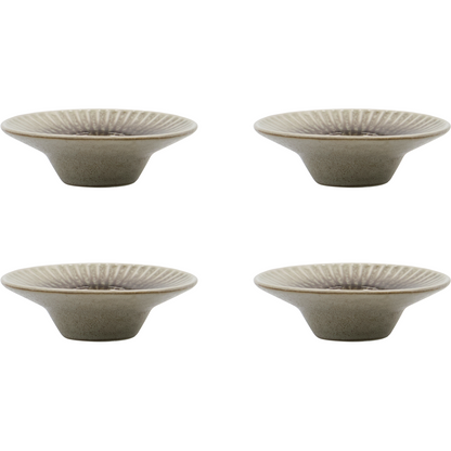 Egg cup, hdpleat, gray; brown