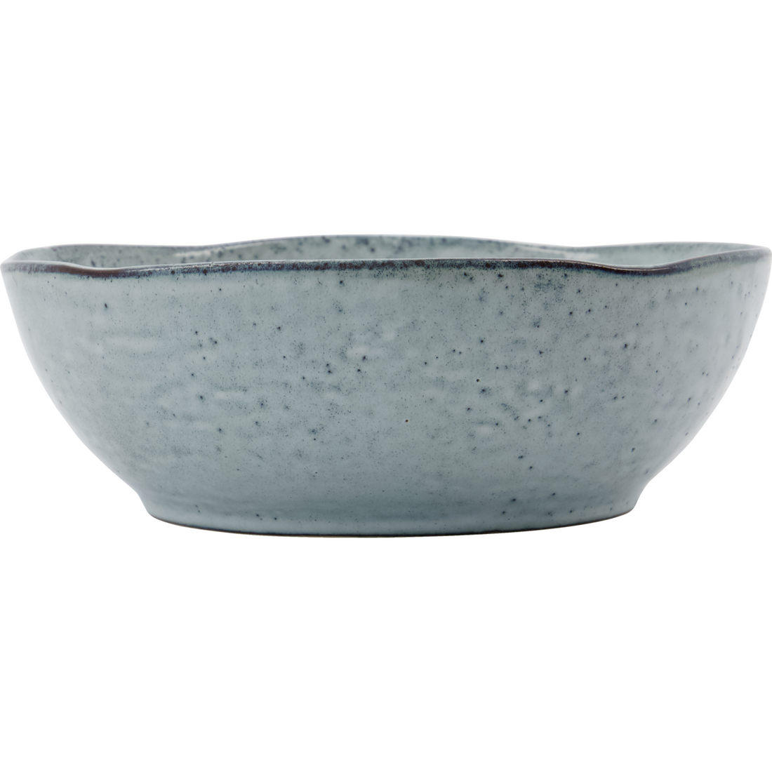 Bowl, hdrustic, gray; blue