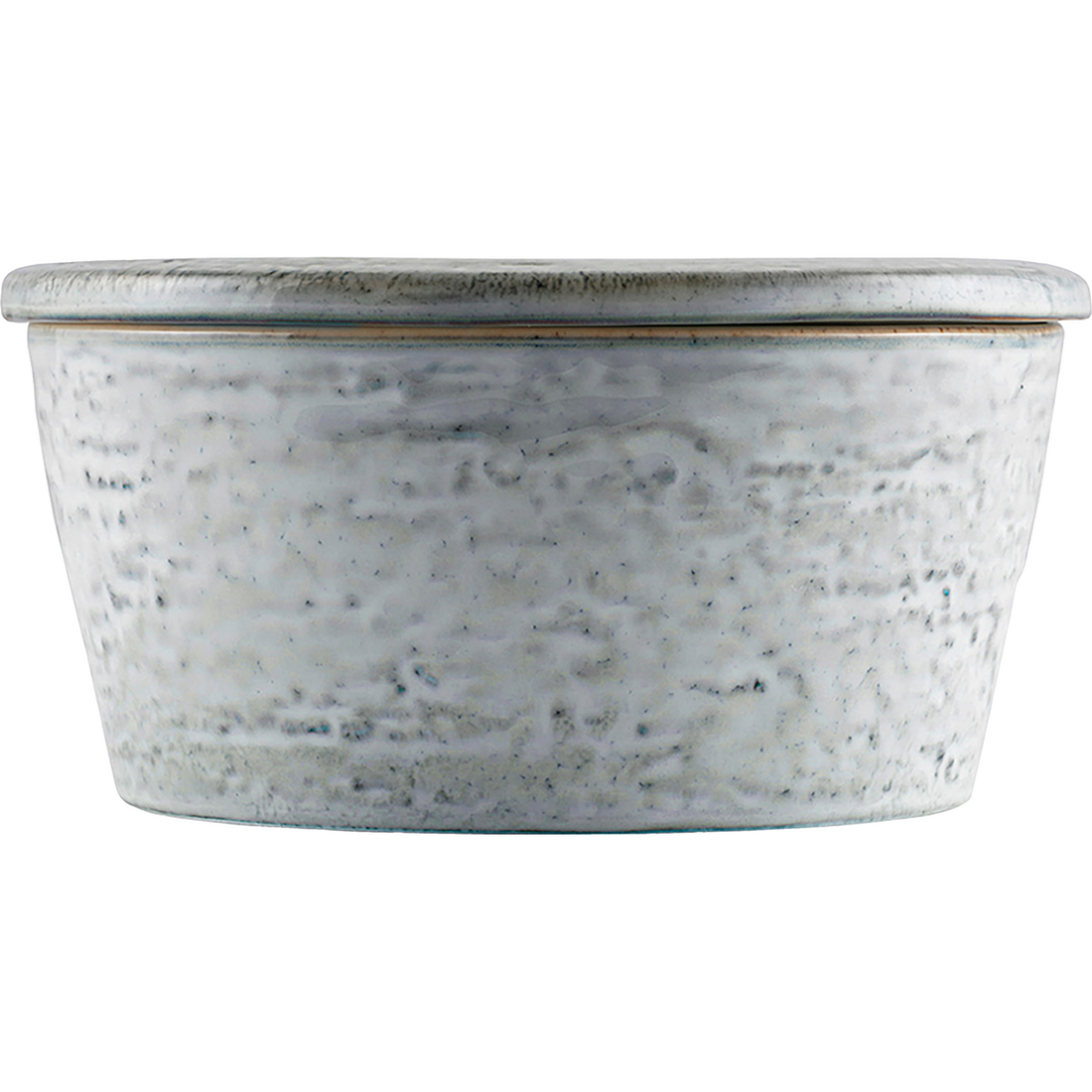 Storage with lid, rustic, gray; blue