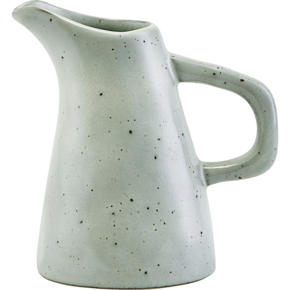 Pitcher, rustic, gray; blue