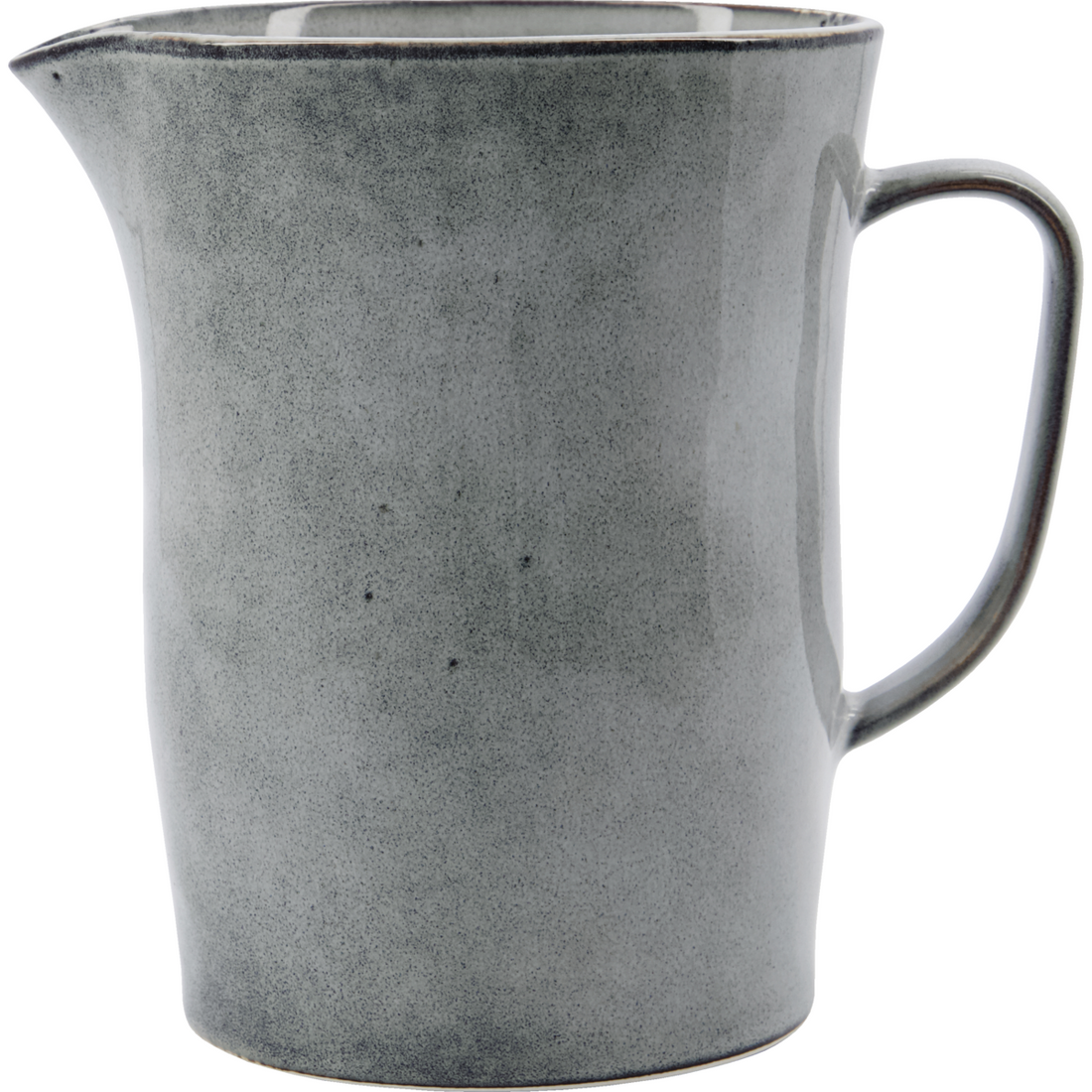 Pitcher, hdrustic, gray; blue