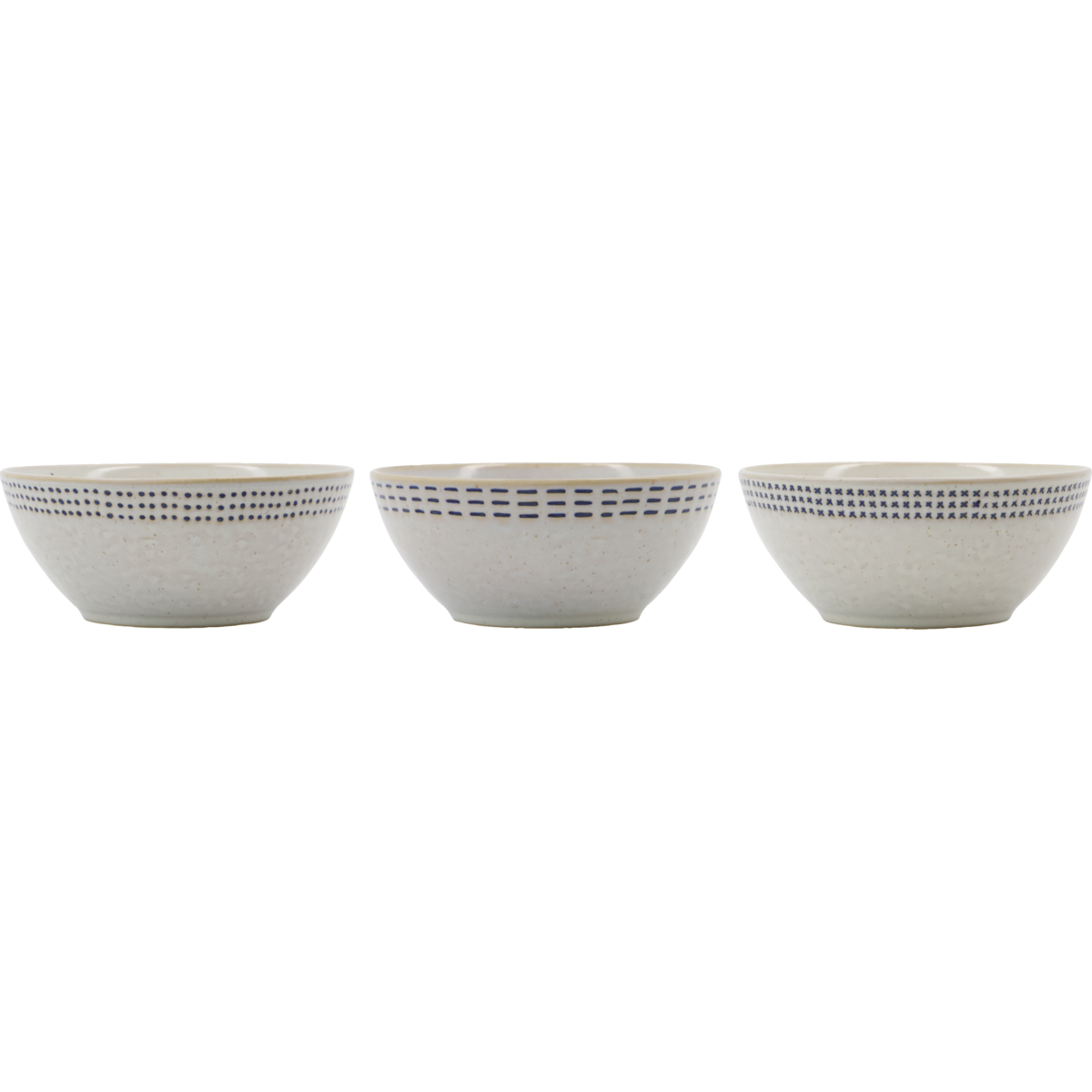 Bowl, hdstich, raw white