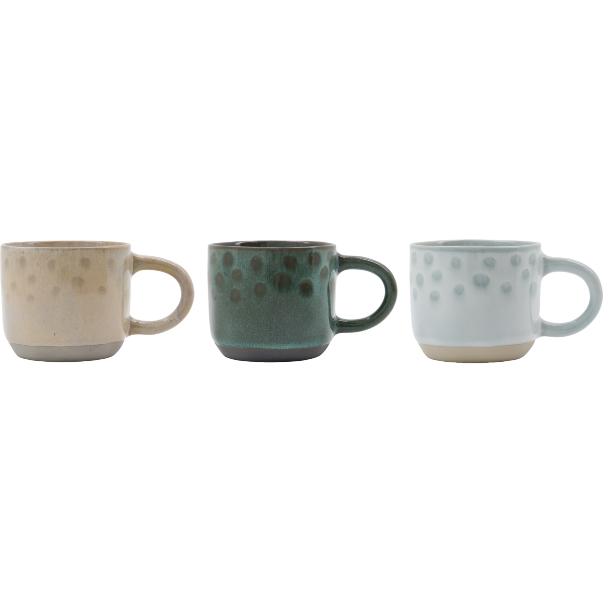 Mugs, hdlike, beige; green; blue